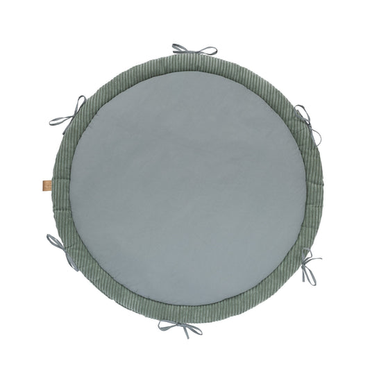 Baby Nest & Play Mat With Crib Bumper Braid - Olive Green