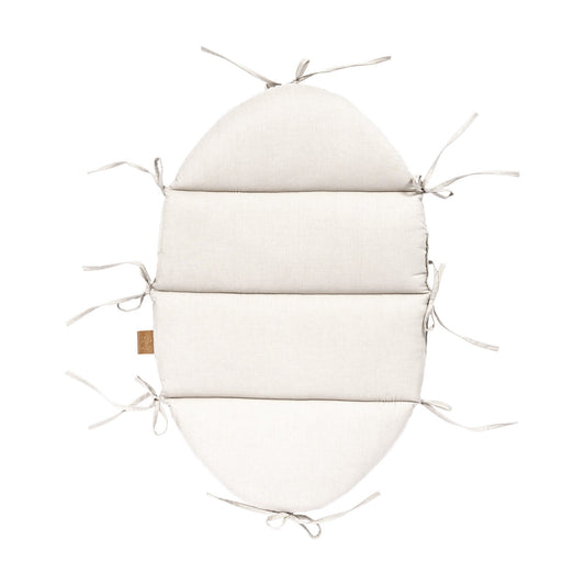 Baby Nest With Braided Bumper - Vanilla