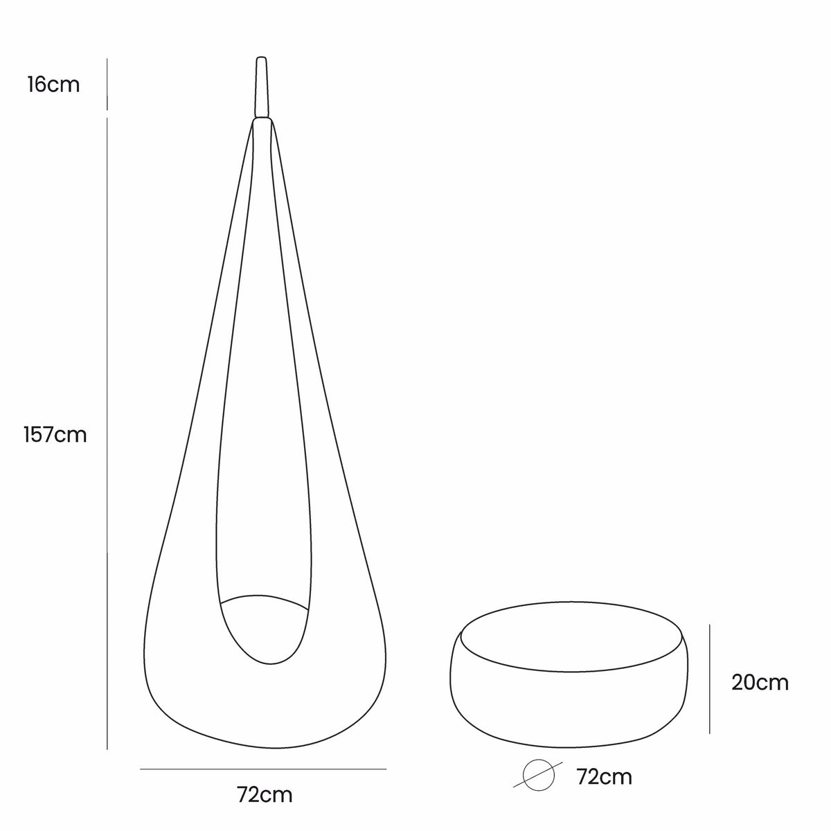 Cocoon Swing for Kids - Boucle