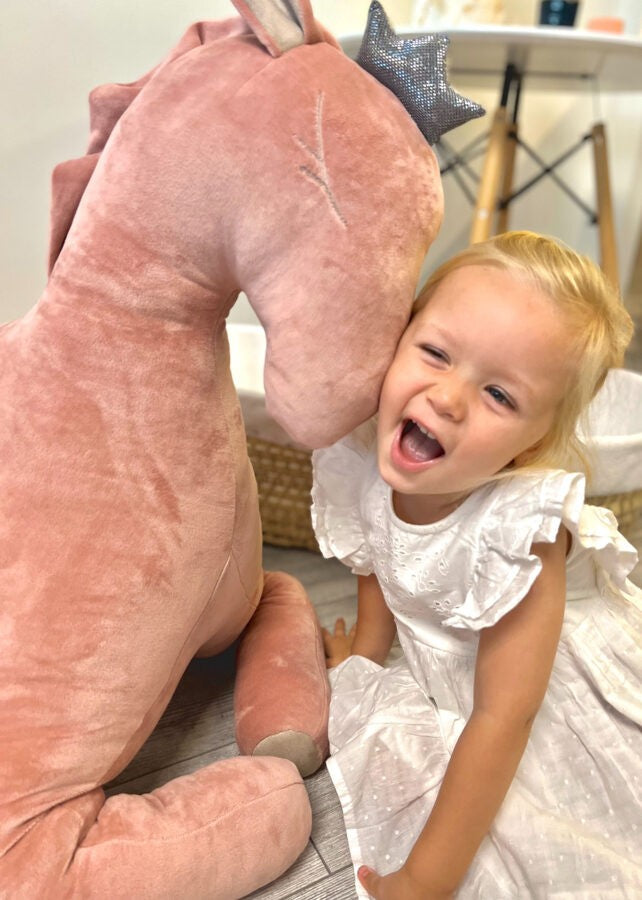 Giant Soft Toy Wingless Pegasus – Dusty Pink