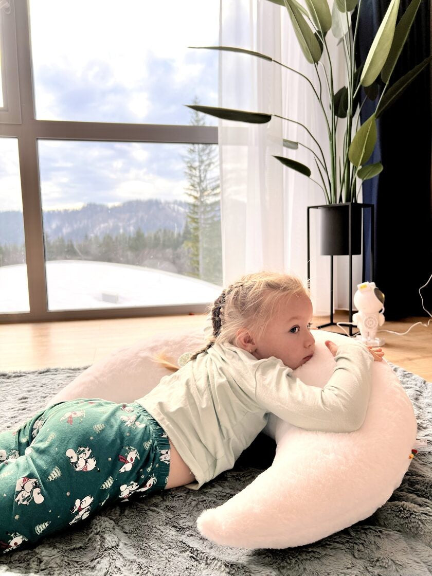 Handcrafted Giant Moon Pillow for Babies & Toddlers