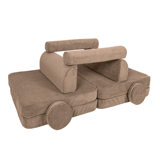 Large Modular Sofa for Kids - Slimcord Corduroy Brown