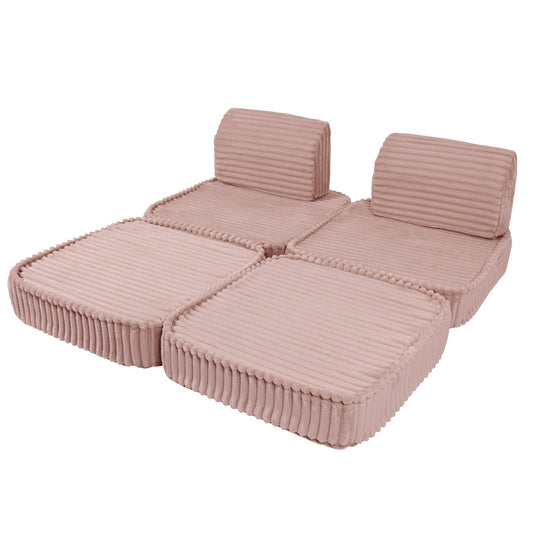 Small Modular Sofa for Kids - Churros Pink