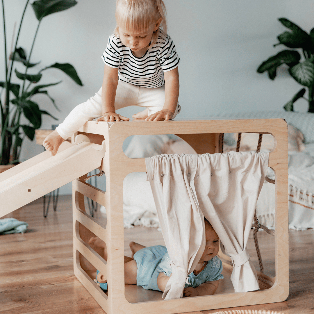 CUBITRI® Climbing Play Cube With Wooden Window