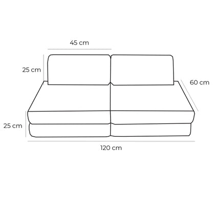 Small Modular Sofa for Kids - Aesthetic Ecru