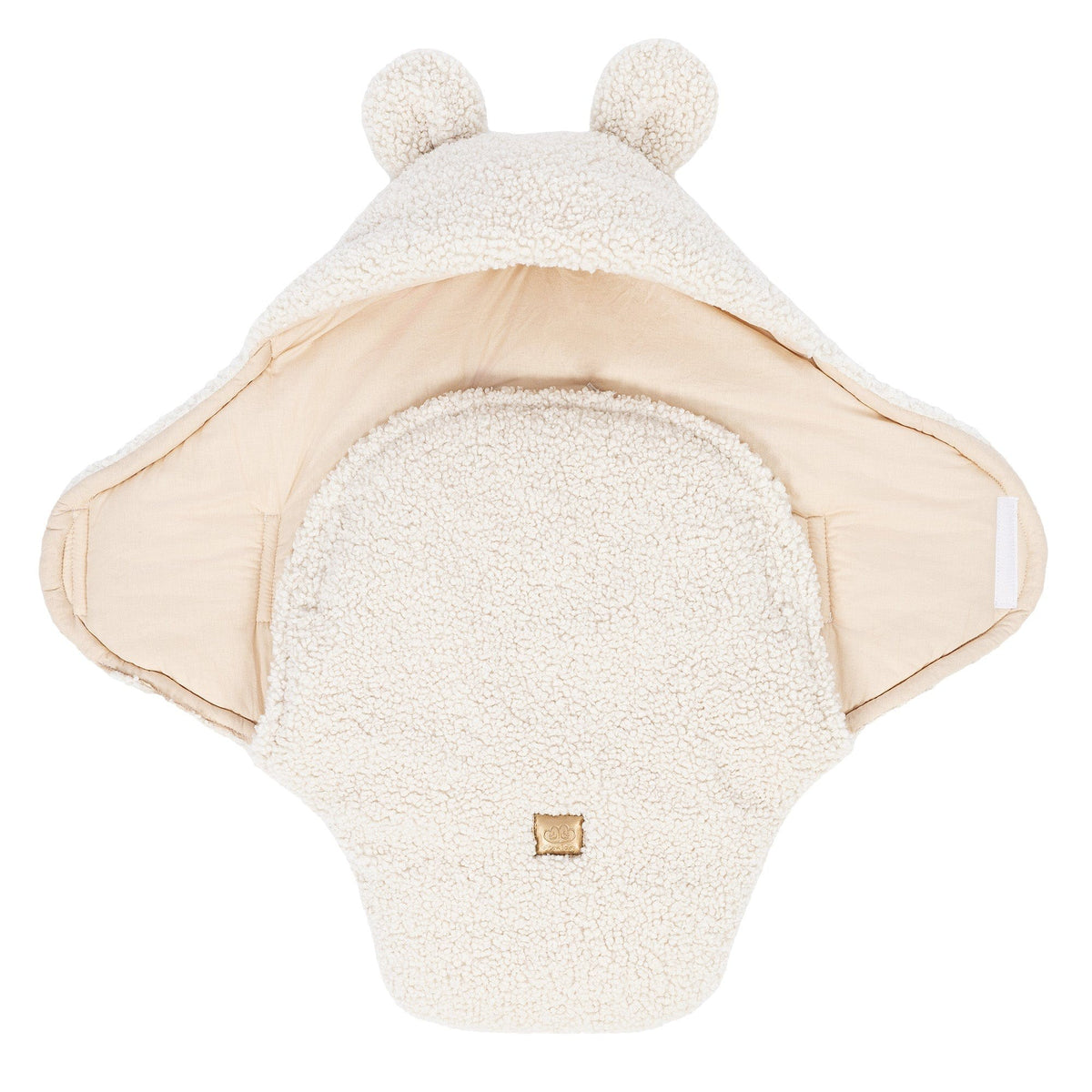 Baby Swaddle with Bear Ears – Bearly Cream