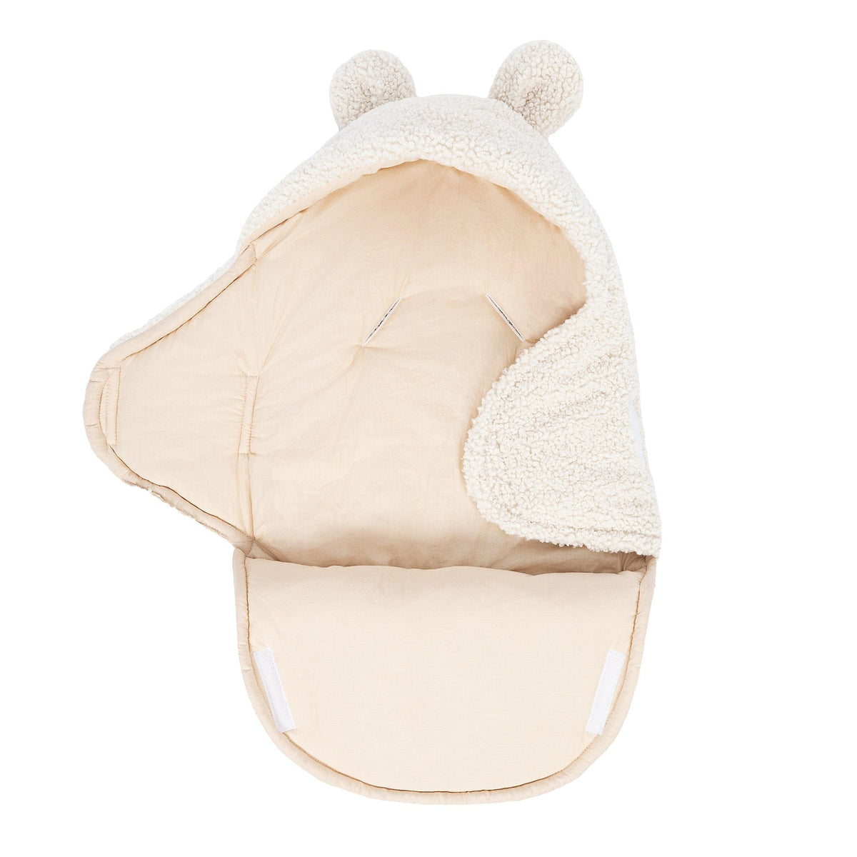 Baby Swaddle with Bear Ears – Bearly Cream