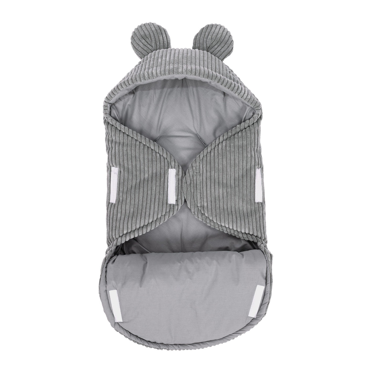 Baby Swaddle with Bear Ears – Grey