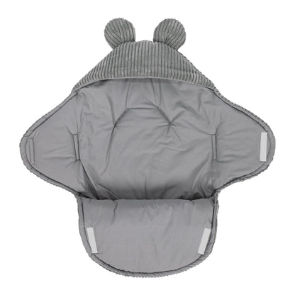 Baby Swaddle with Bear Ears – Grey