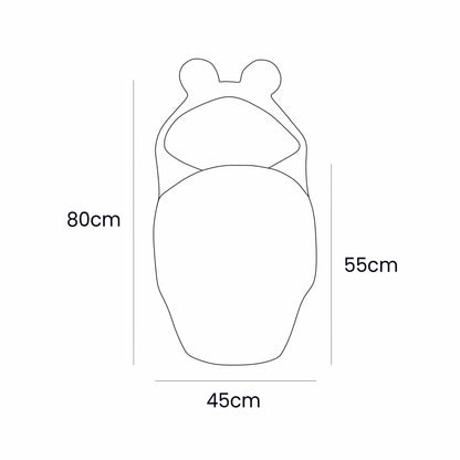 Baby Swaddle with Bear Ears – Grey