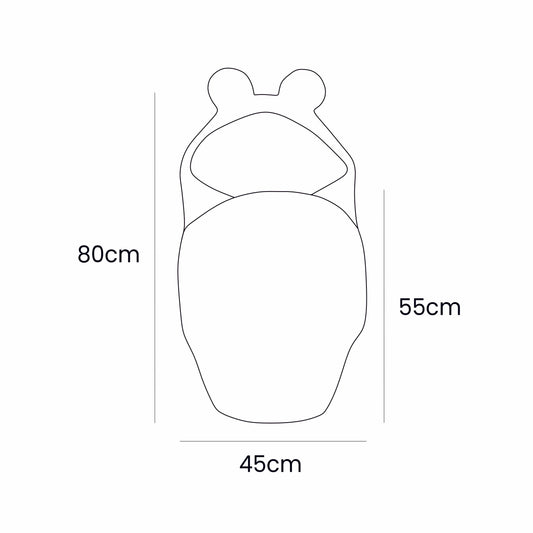 Baby Swaddle with Bear Ears – Olive Green