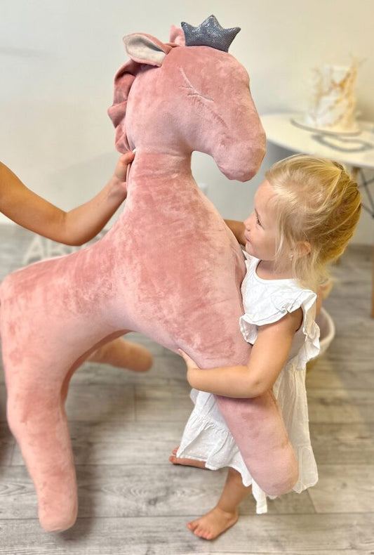 Giant Soft Toy Wingless Pegasus – Dusty Pink