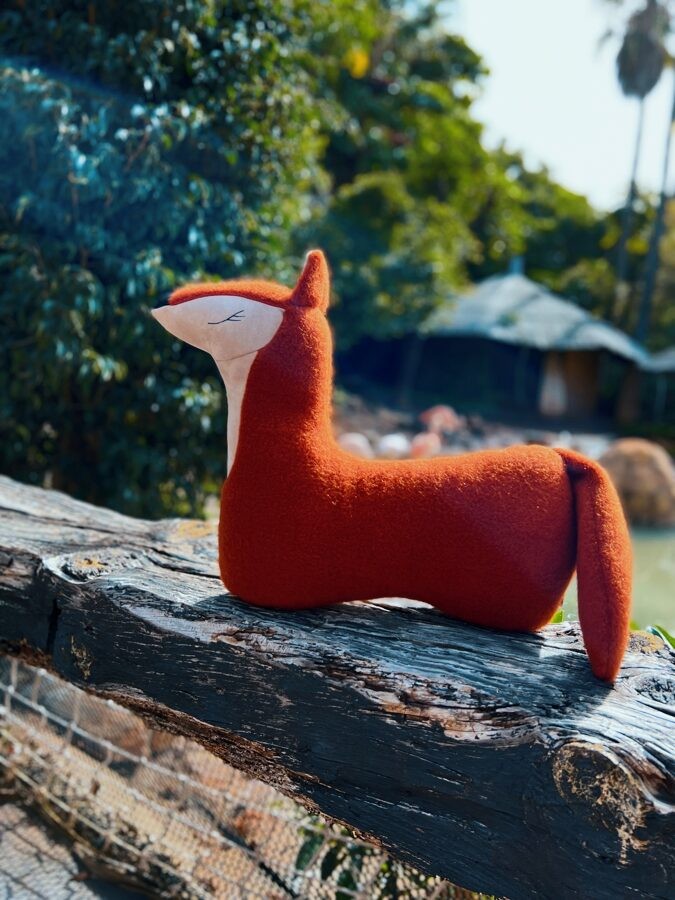 Handmade Fox Soft Toy Pillow