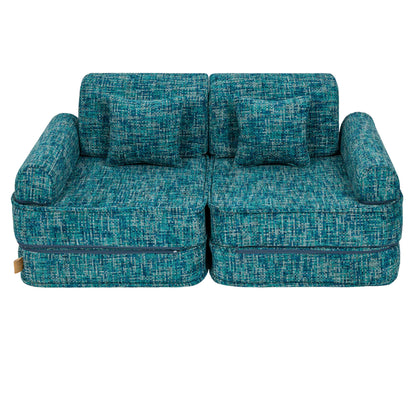 Medium Modular Sofa for Kids - Tangle Lagoon Blue