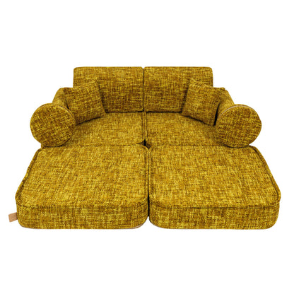 Medium Modular Sofa for Kids - Tangle Honey Mustard