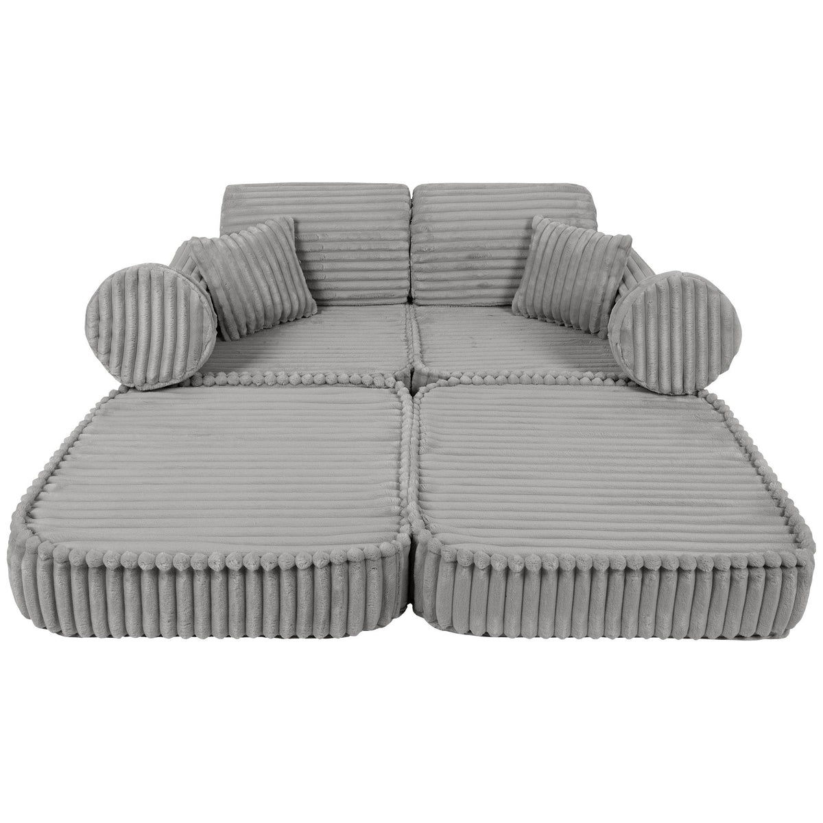 Medium Modular Sofa for Kids - Churros Moon Grey
