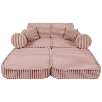 Medium Modular Sofa for Kids - Churros Pink