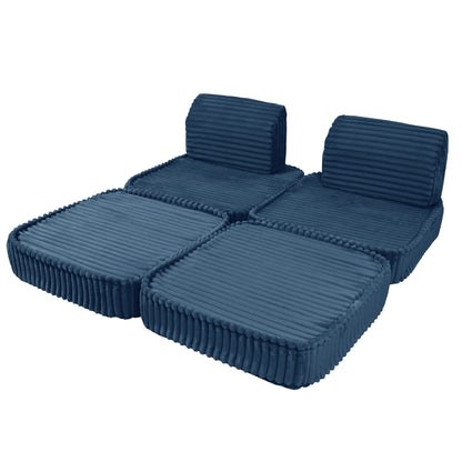 Small Modular Sofa for Kids - Churros Blue