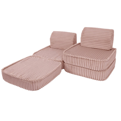 Small Modular Sofa for Kids - Churros Pink