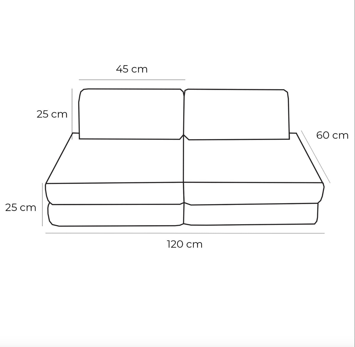 Small Modular Sofa for Kids - Churros White