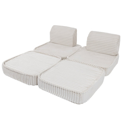 Small Modular Sofa for Kids - Churros White