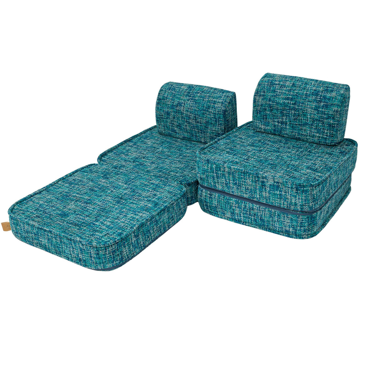 Small Modular Sofa for Kids - Tangle Lagoon Blue