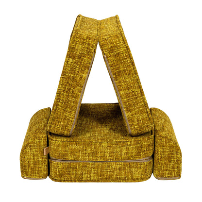 Small Modular Sofa for Kids - Tangle Honey Mustard