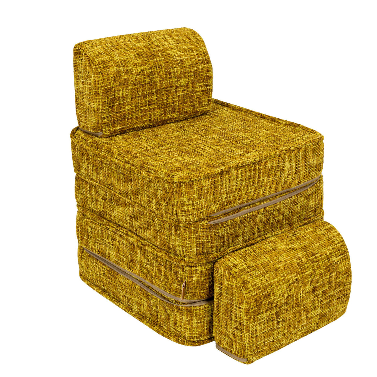 Small Modular Sofa for Kids - Tangle Honey Mustard
